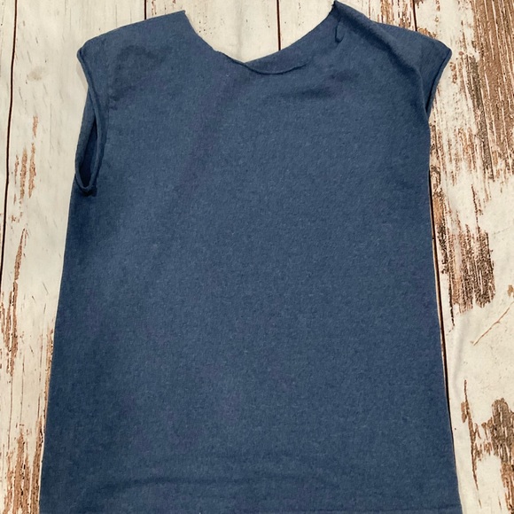 KISS SCOOP NECK BLUE COTTON T SHIRT - Picture 3 of 6